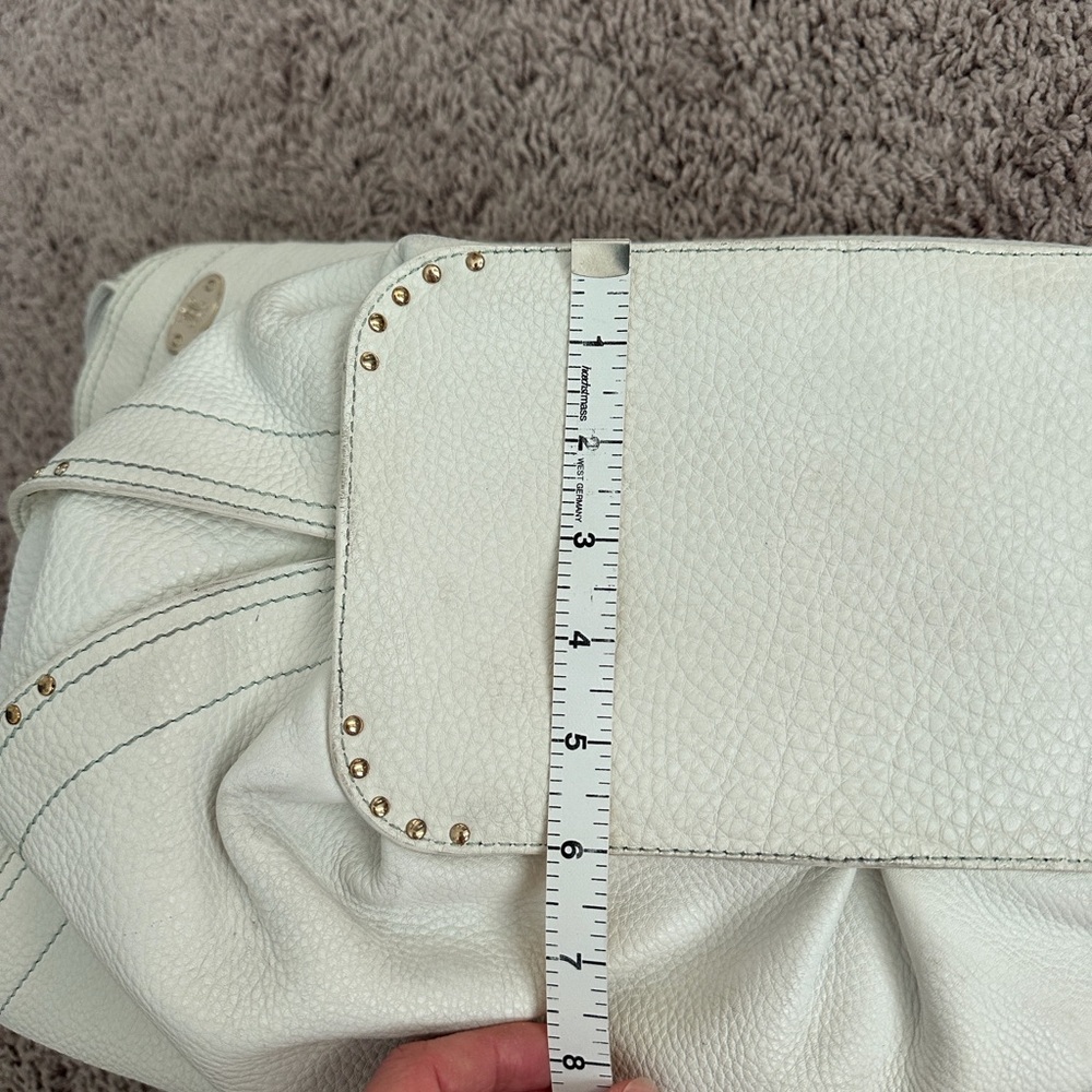 Celine White Bittersweet Large Pebbled Leather Hobo with Drawstring Vintage - Picture 4 of 16